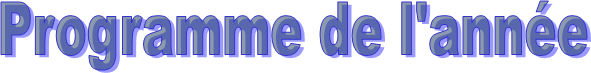 Programme de l'année